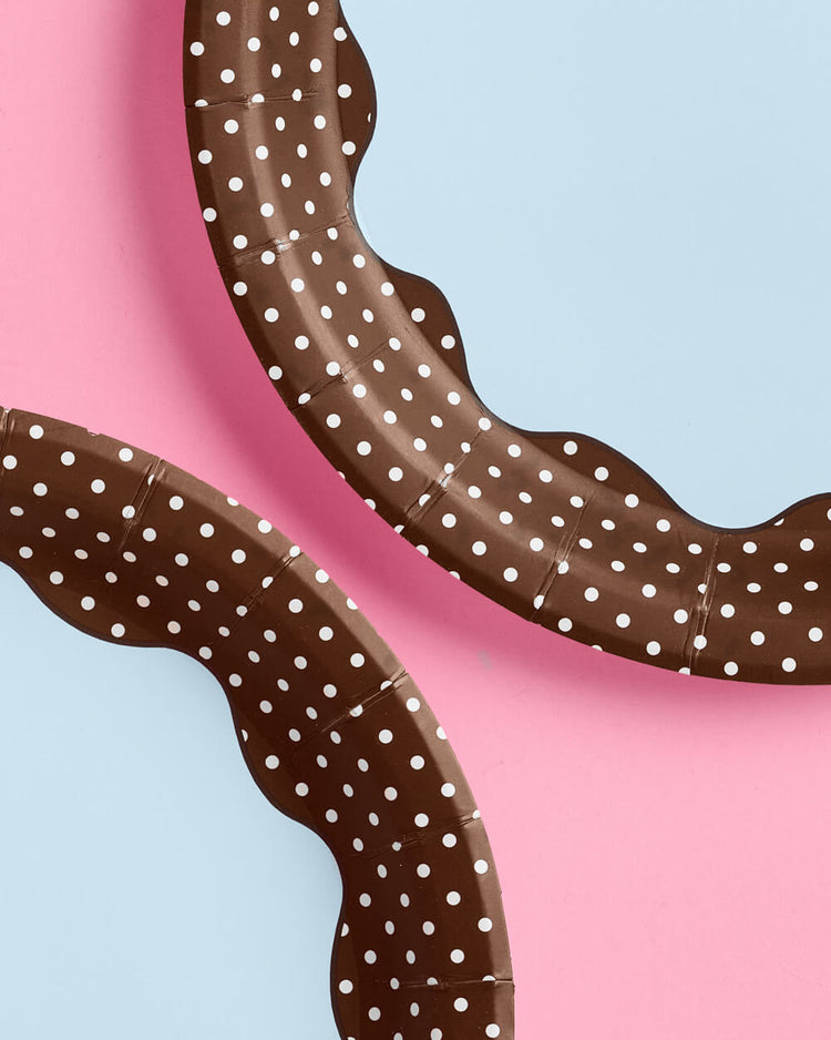 Cocoa Dot Plates - 9in polka dot plates
