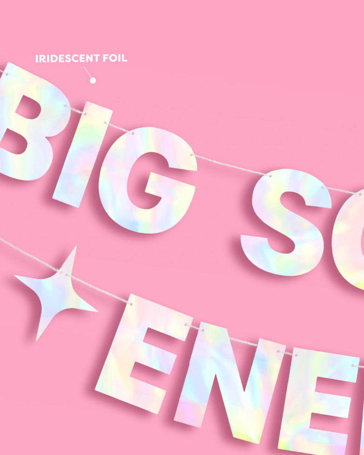Big Scorpio Energy Banner - iridescent foil banner