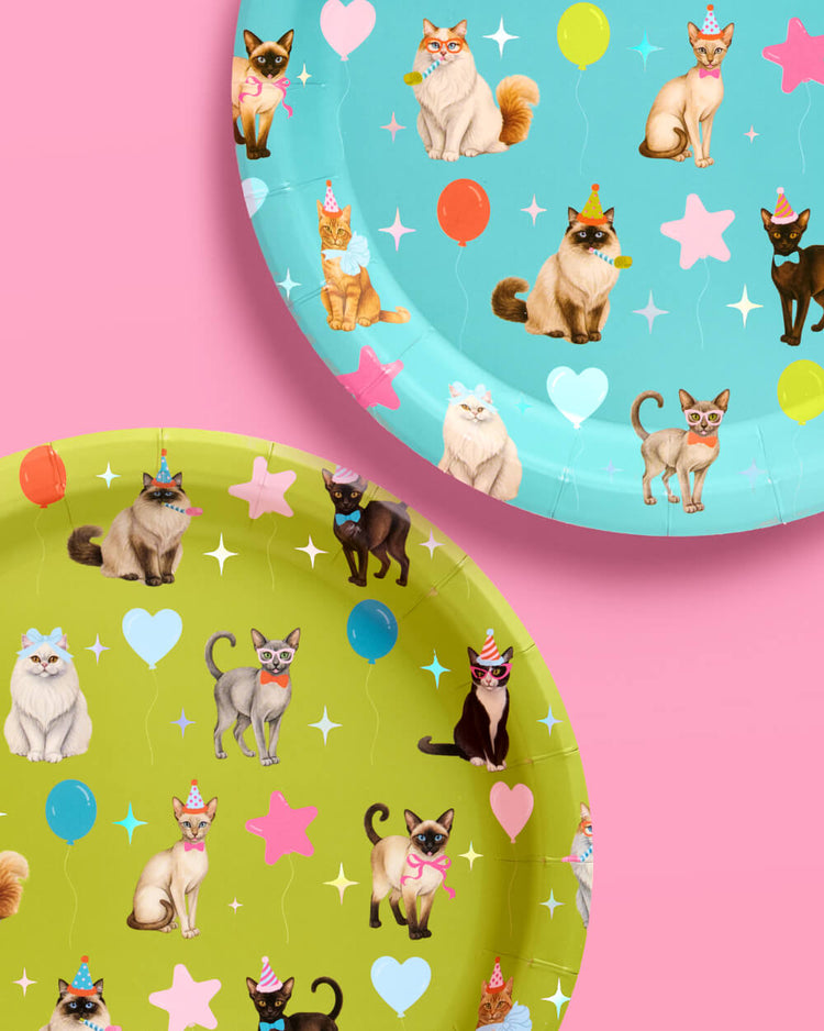 Cat Plates - 24 paper plates
