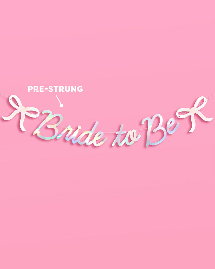 Tying The Knot Banner - iridescent foil banner