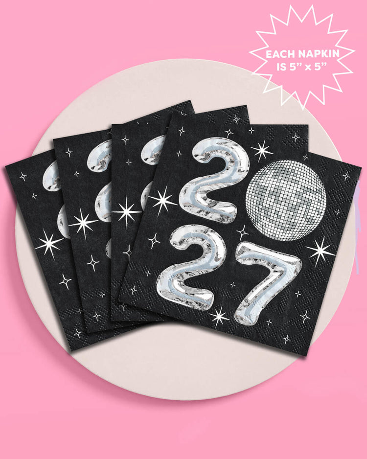 NYE Disco Napkins - 2027 Paper Napkins