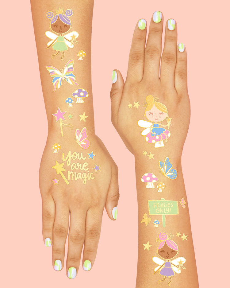 Woodland Fairy Tats - 84 foil temporary tattoos
