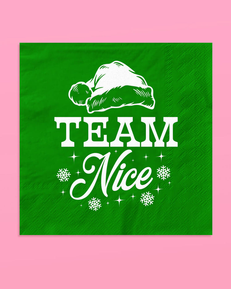 Team Naughty or Nice Napkins - 50 paper napkins