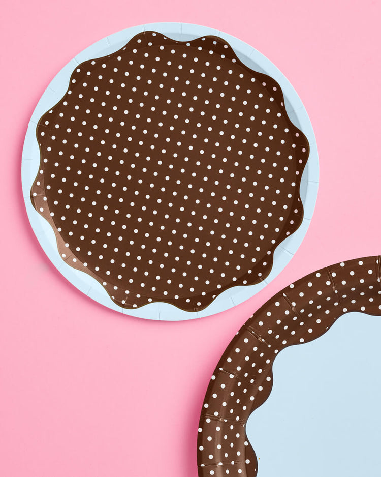 Cocoa Dot Plates - 7in polka dot plates