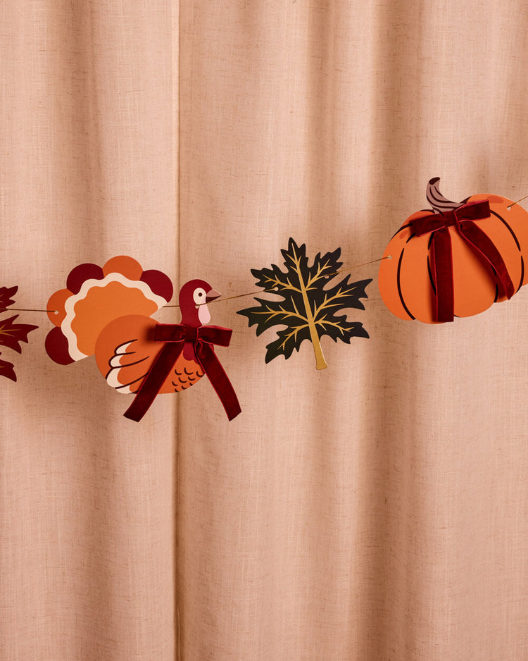Give Thanks Harvest Banner - fall pumpkin garland