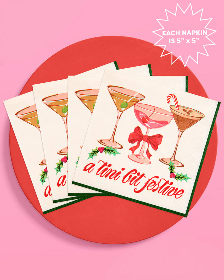 A Tini Bit Festive Napkins - 25 Paper Napkins