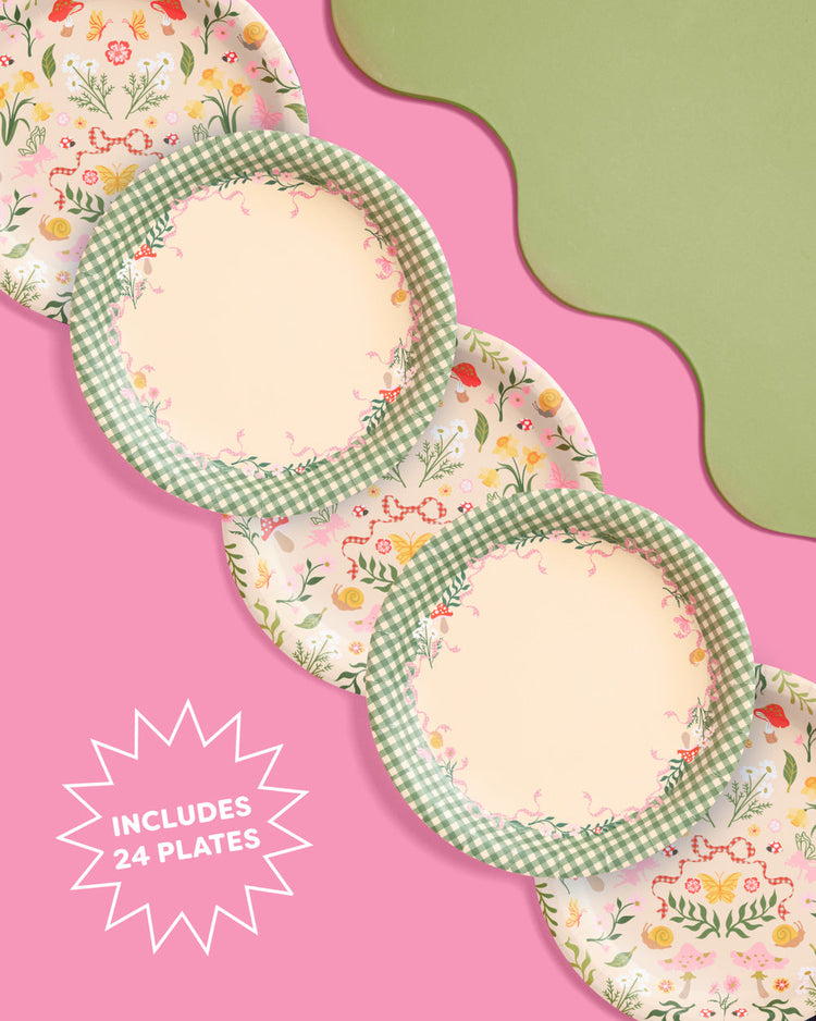 Garden Fairy Plates - 24 paper plates