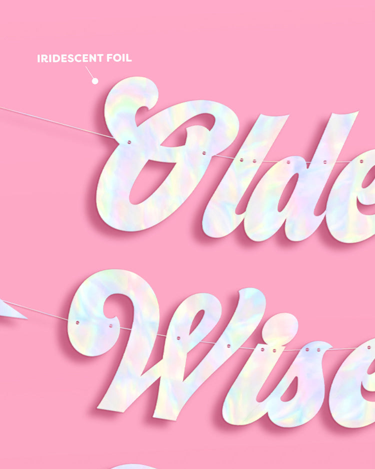 The Motto Banner 2.0 - iridescent foil banner