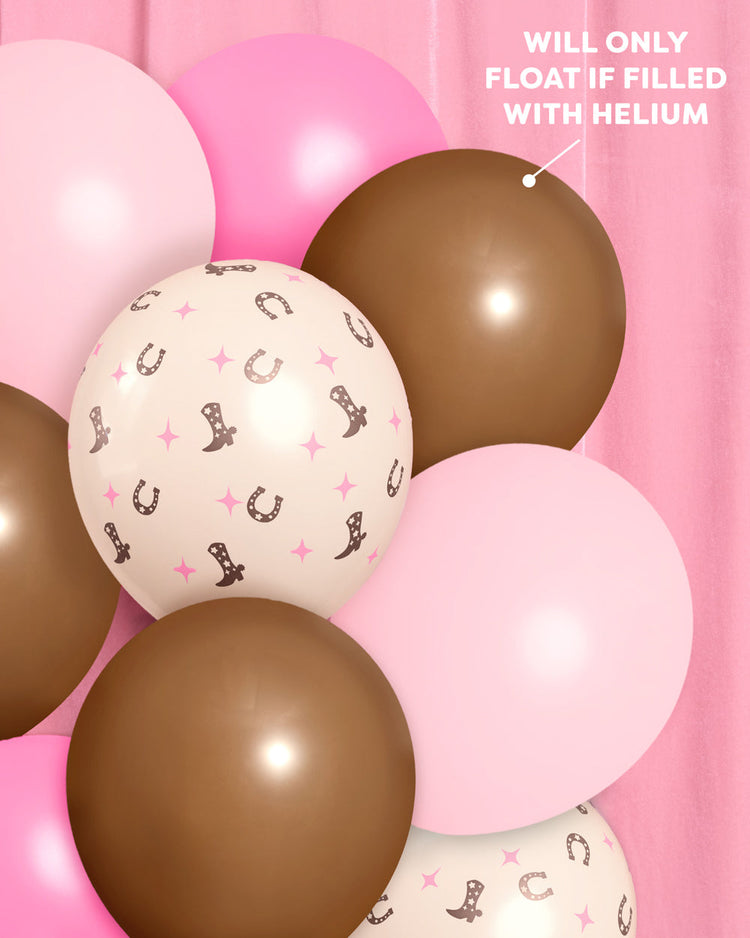 Cowgirl Balloons - 24 latex balloons