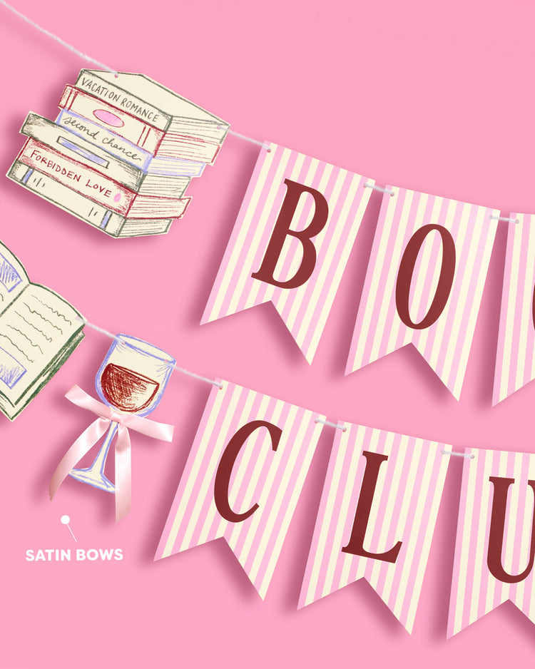 Book Club Banner - pink printed banner