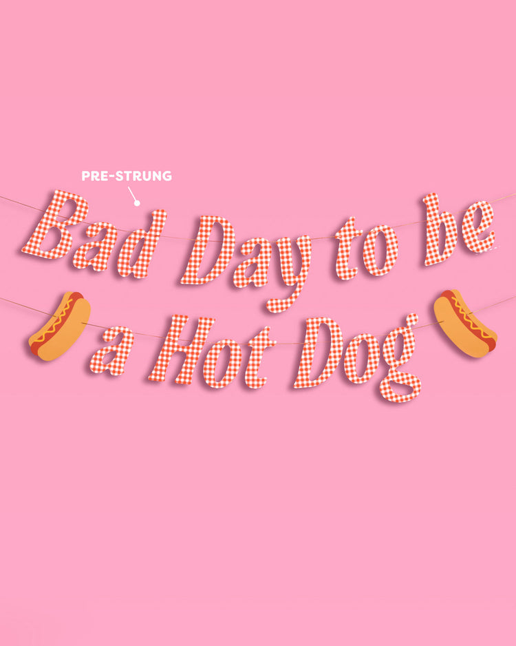 Hot Dog Banner - printed paper banner