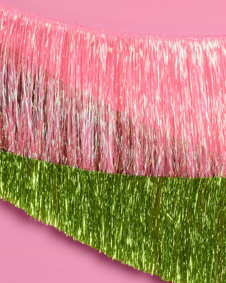 Emerald City Pack - pink + green fringe banners