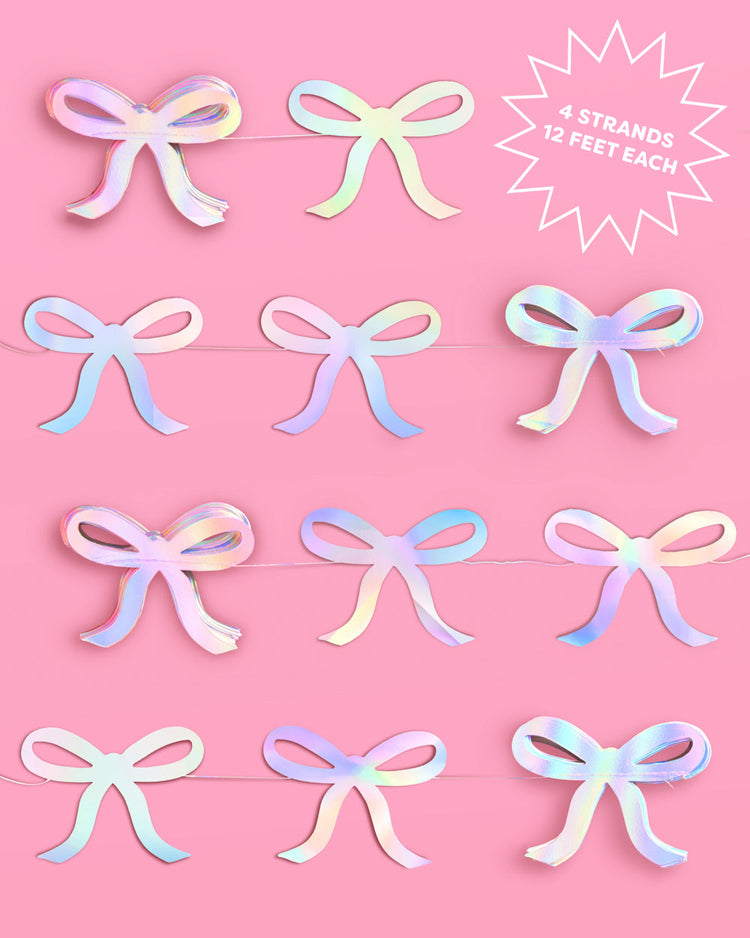 Tying the Knot Garland - iridescent foil backdrop