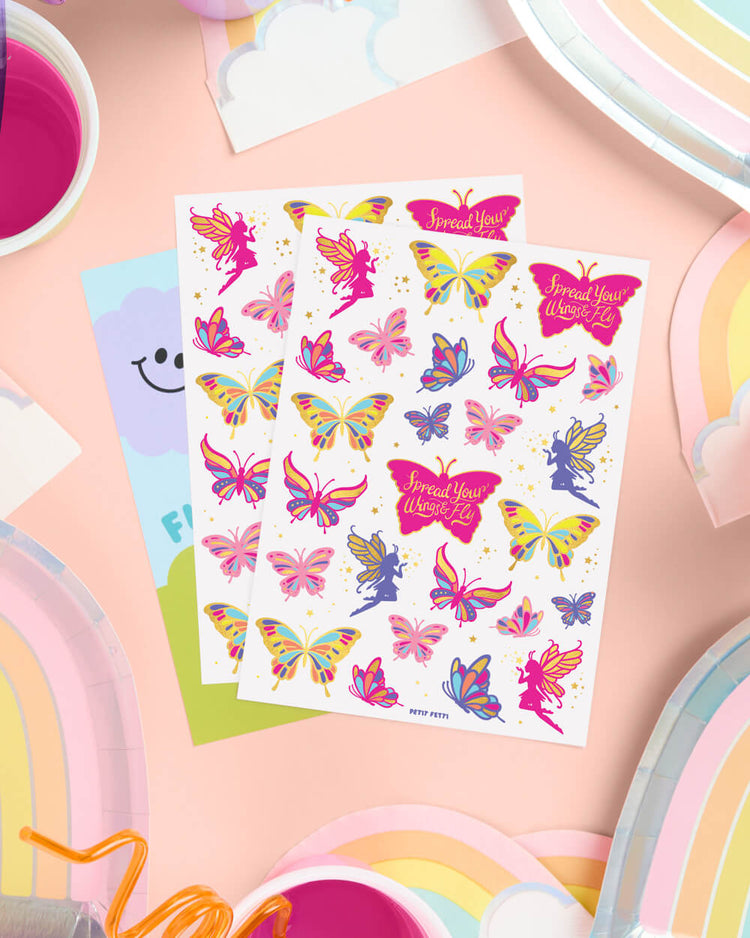 Fairy Flutter Tats - 50 foil temporary tattoos