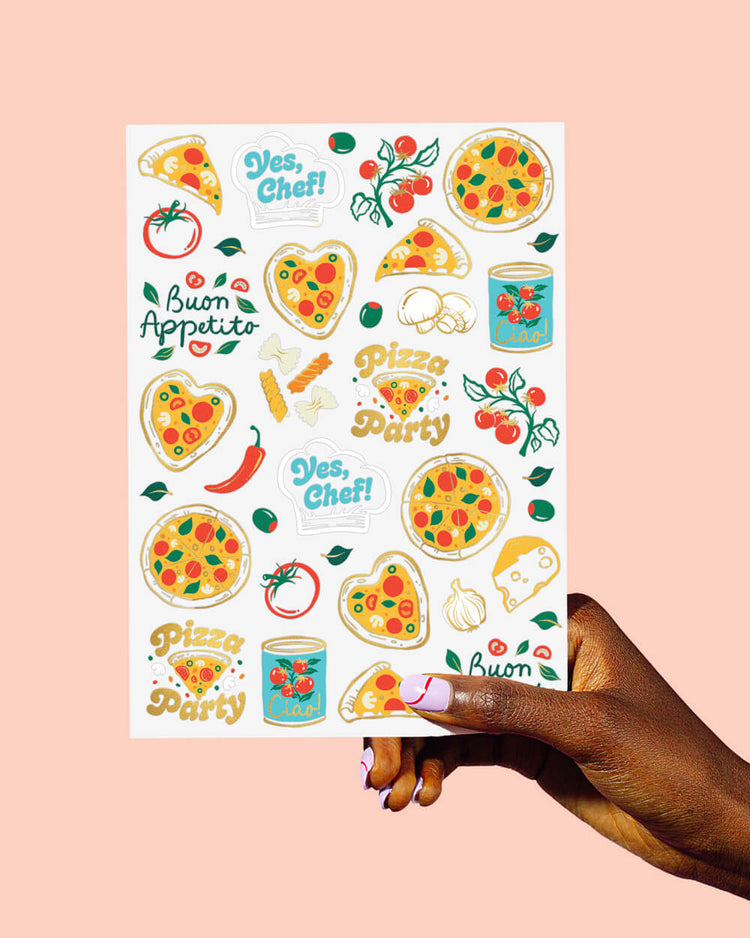 Pizza Party Tats - 72 temporary tattoos