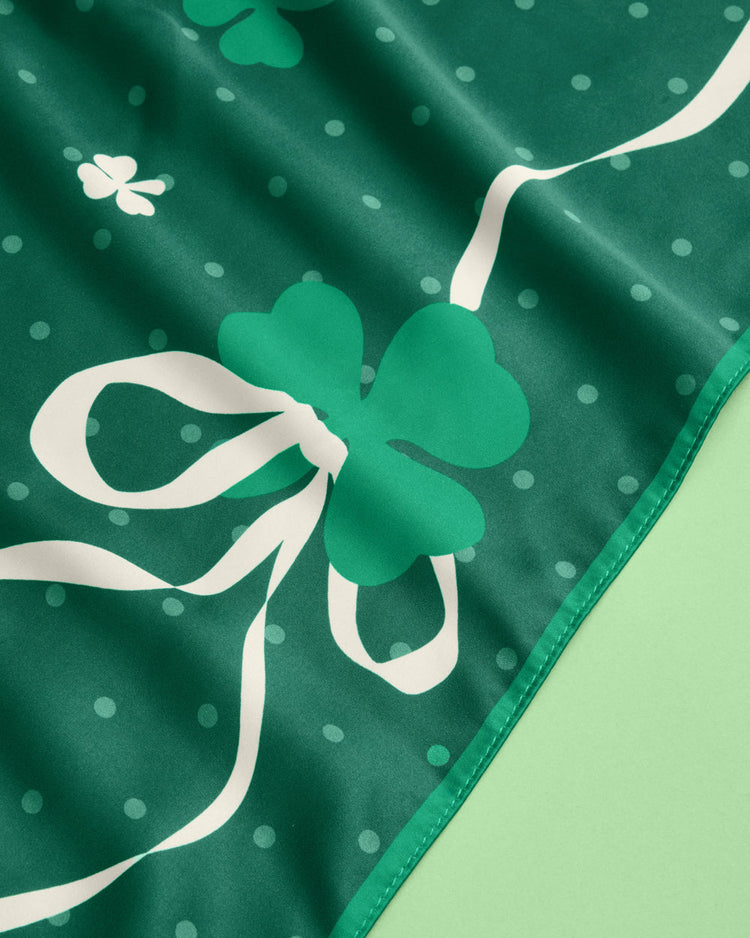 Lucky Headscarf - green silk headscarf