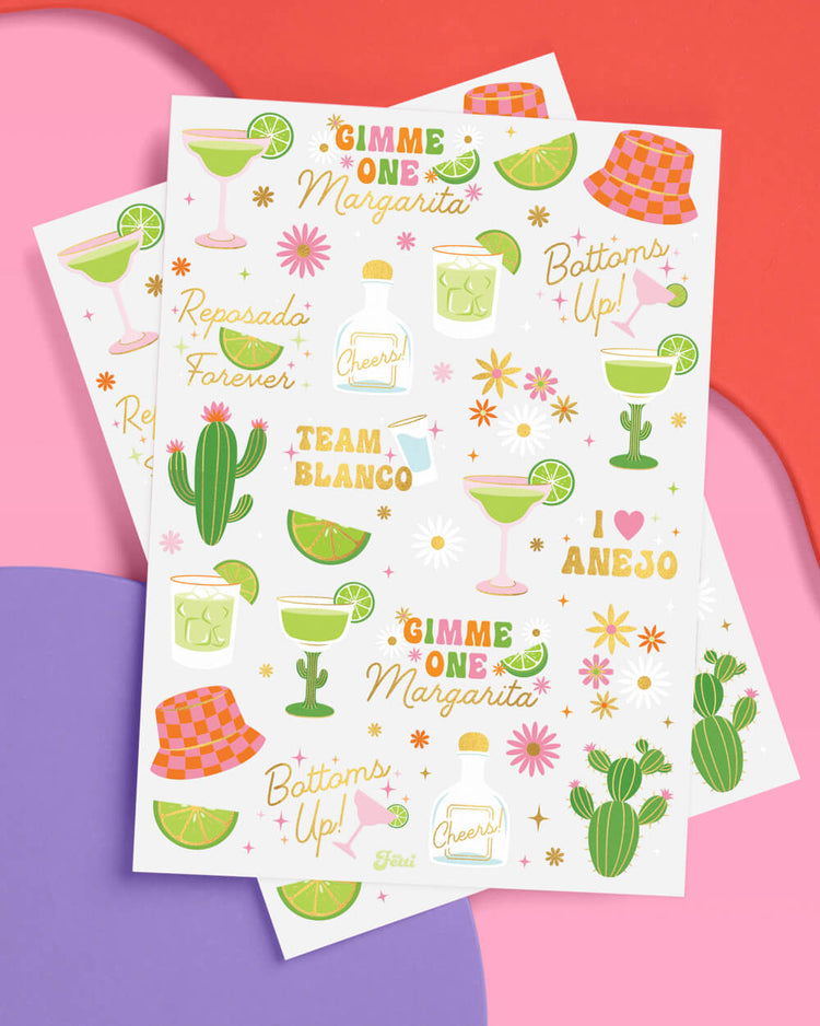 Gimme One Margarita Tats - 54 temporary tattoos