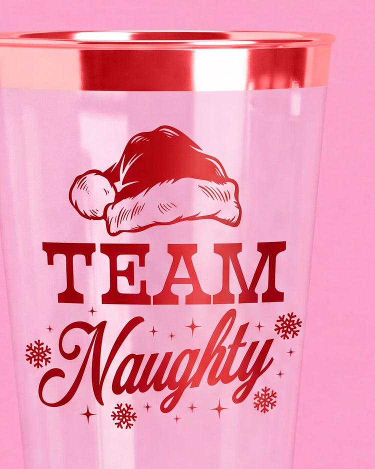 Team Naughty or Nice Cups - 30 plastic cups