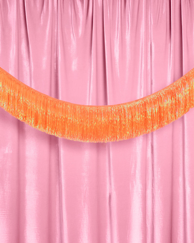 Orange Fringe Banner - iridescent banner