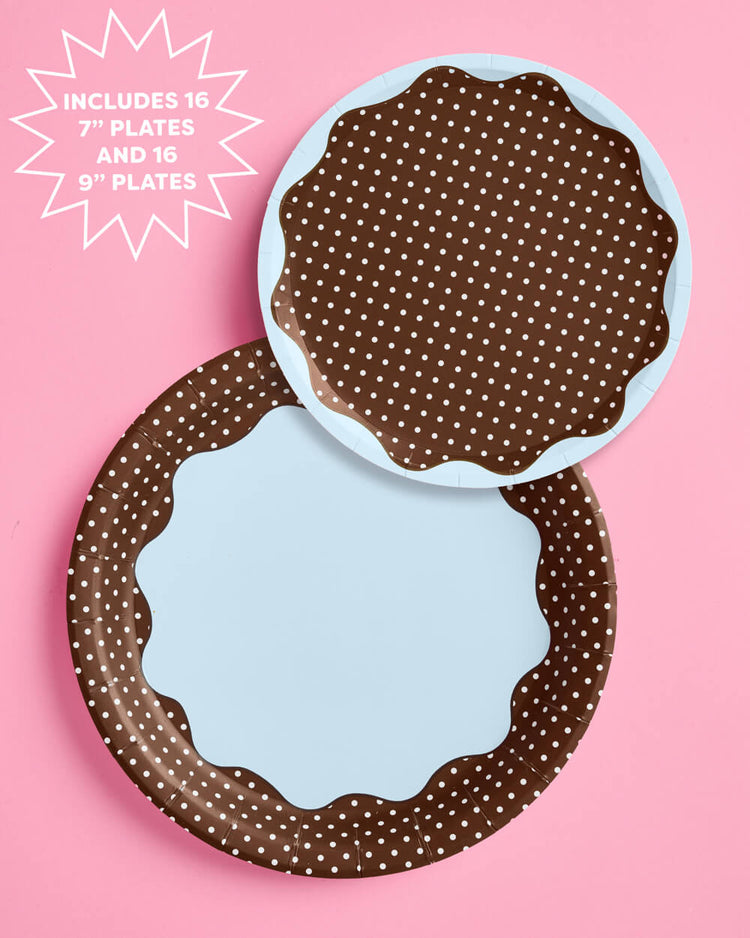 Cocoa Polka Dot - 32 Plates