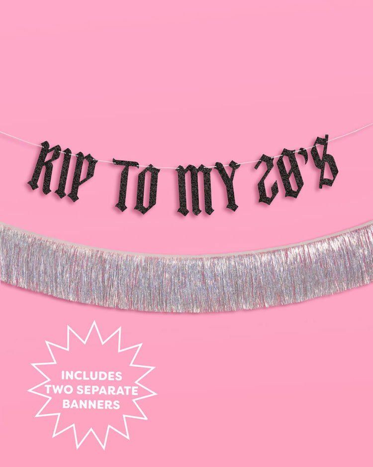 RIP To My 20s Banner - two piece banner