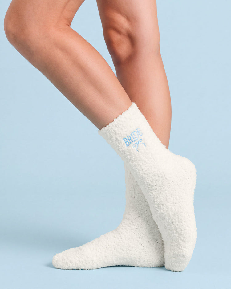 Bride Cloud Socks - fuzzy ivory socks