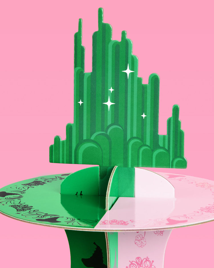 Emerald City Cupcake Tower - 3 tiered display