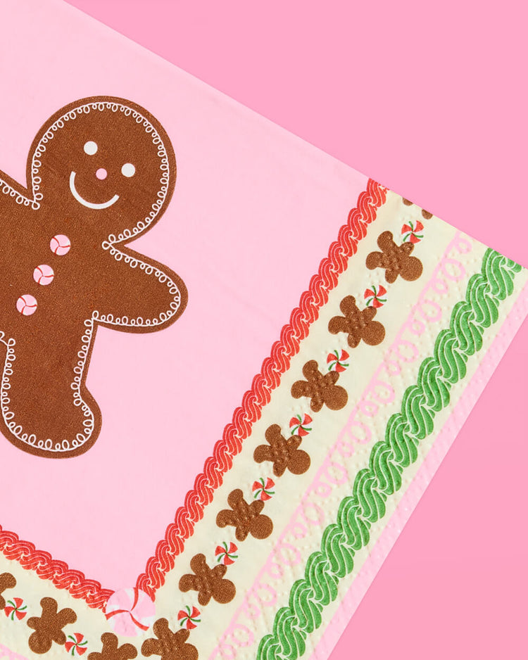 Bake it Merry Napkins - pink christmas napkins