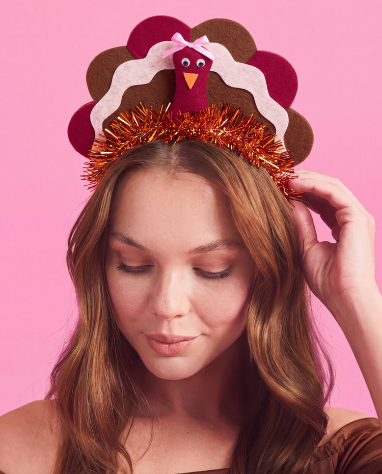 Turkey Time Headband - Thanksgiving Headband