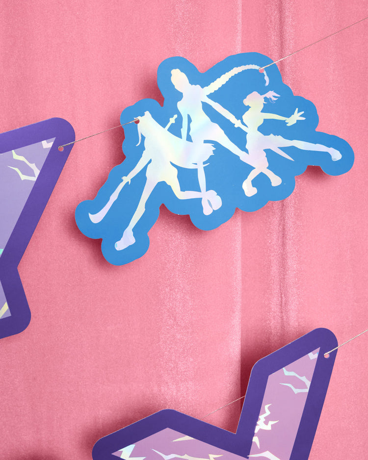 Takedown Banner - iridescent foil banner