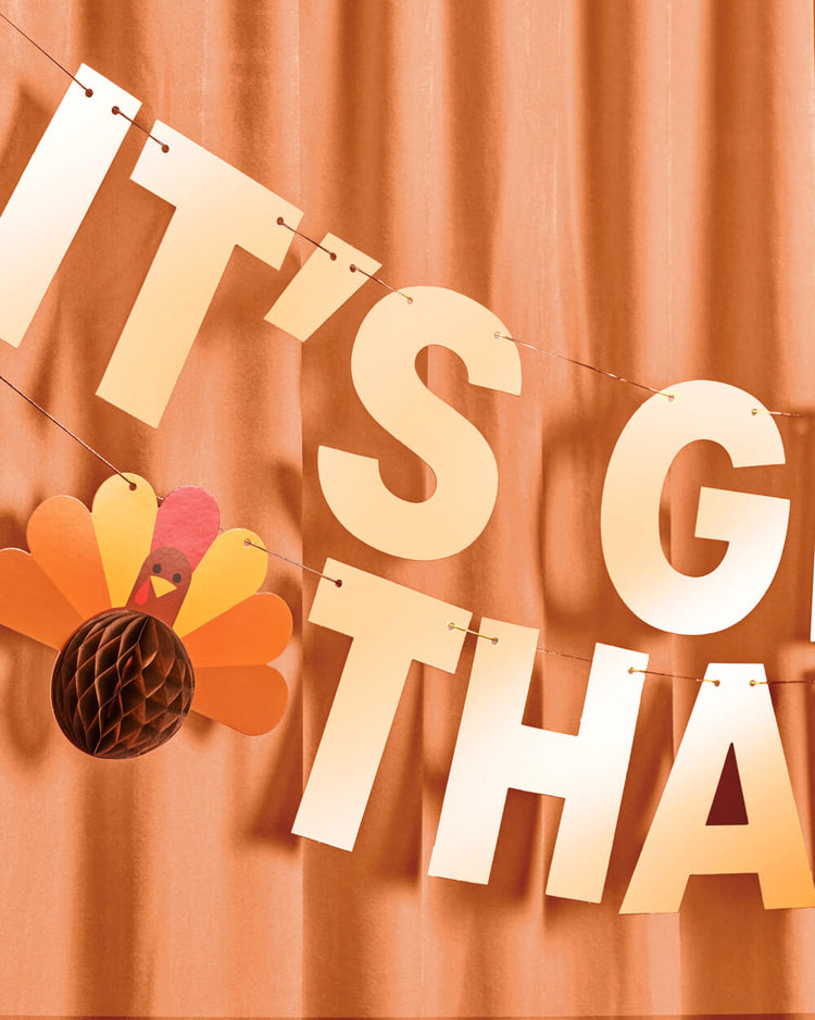 It's Giving Thanks Banner - 3D paper banner