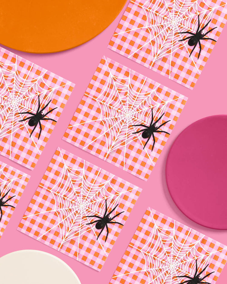 Pink Halloween Napkins - 25 cocktail napkins