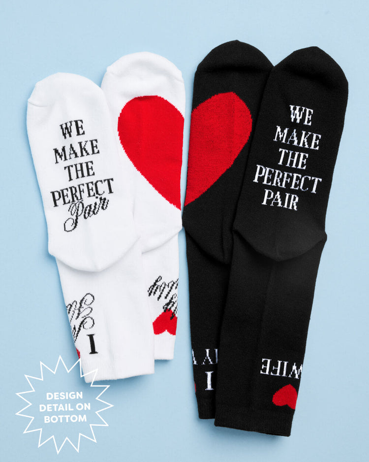 Perfect Pair Couples Socks - 2 newlywed socks