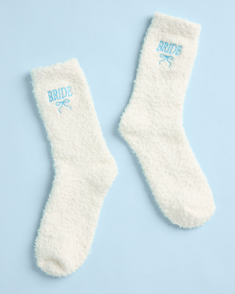 Bride Cloud Socks - fuzzy ivory socks
