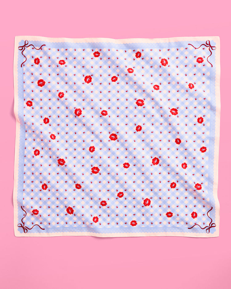 Short N' Sweet Headscarf - gingham cotton scarf