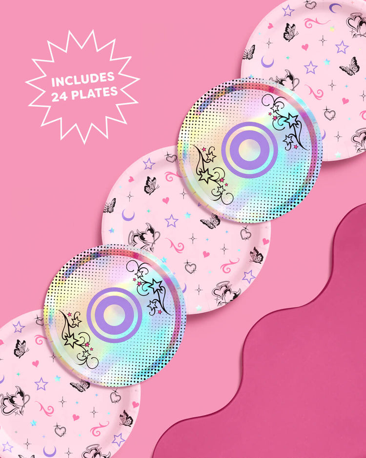 Y2K Bday Bundle - banner, tableware + more