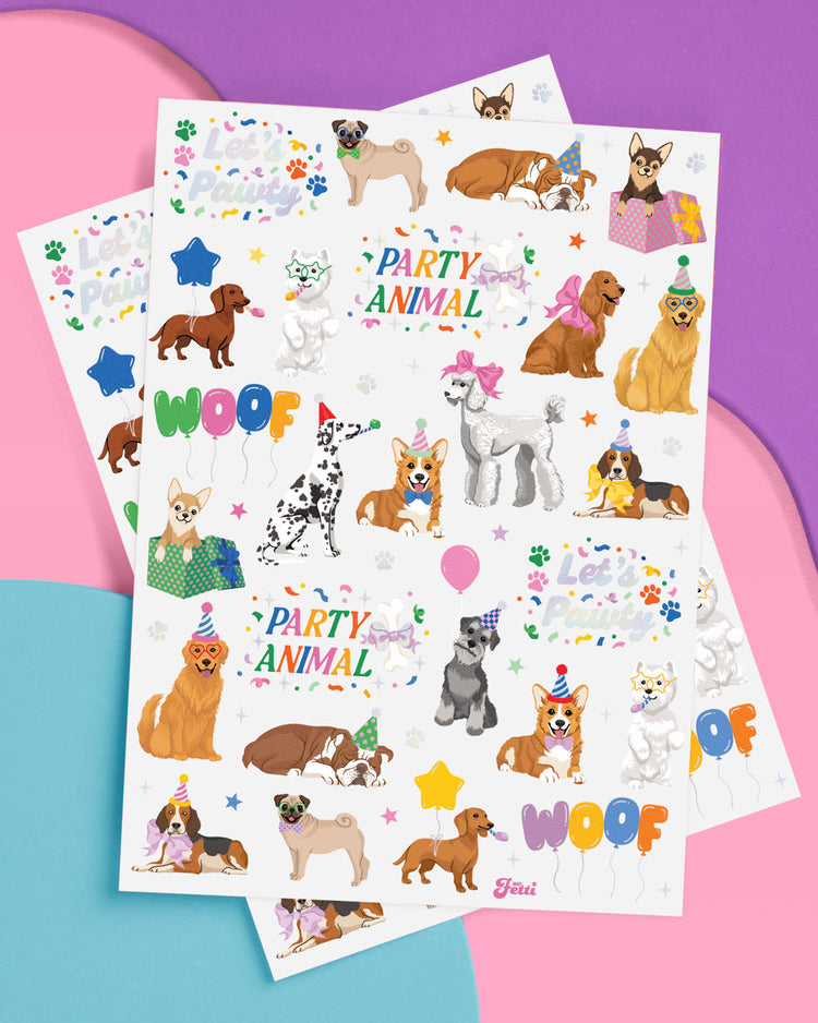 Dog Lover Tats - 52 foil temporary tattoos
