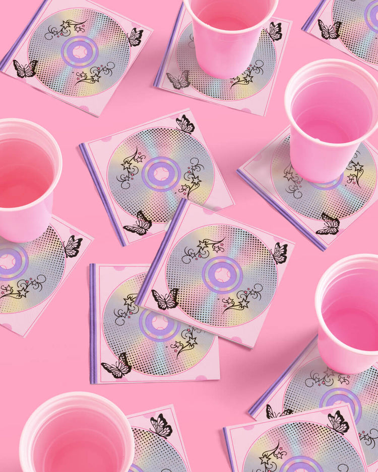 Y2K Bday Bundle - banner, tableware + more