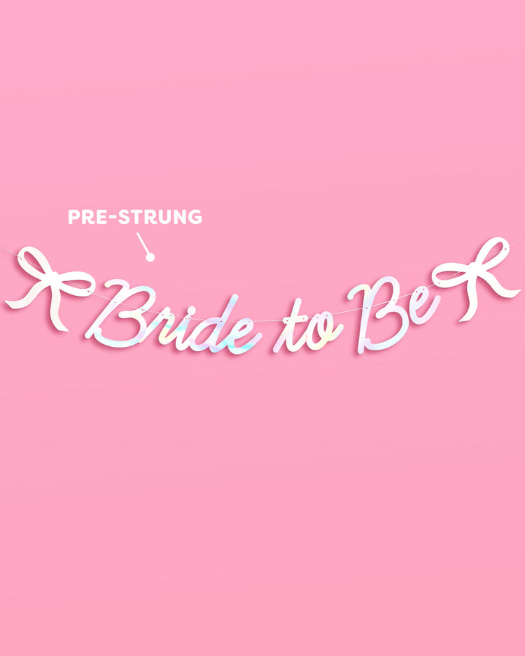 Tying The Knot Banner - iridescent foil banner