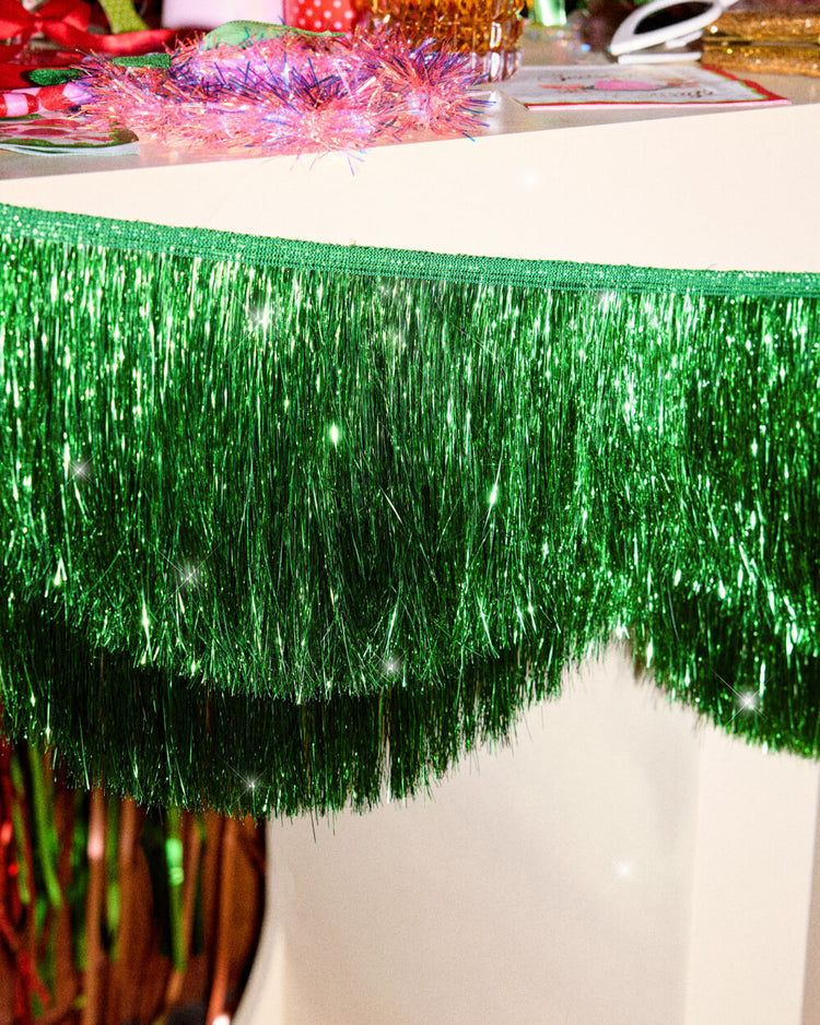 Holiday Scallop Fringe Banner - scalloped banner