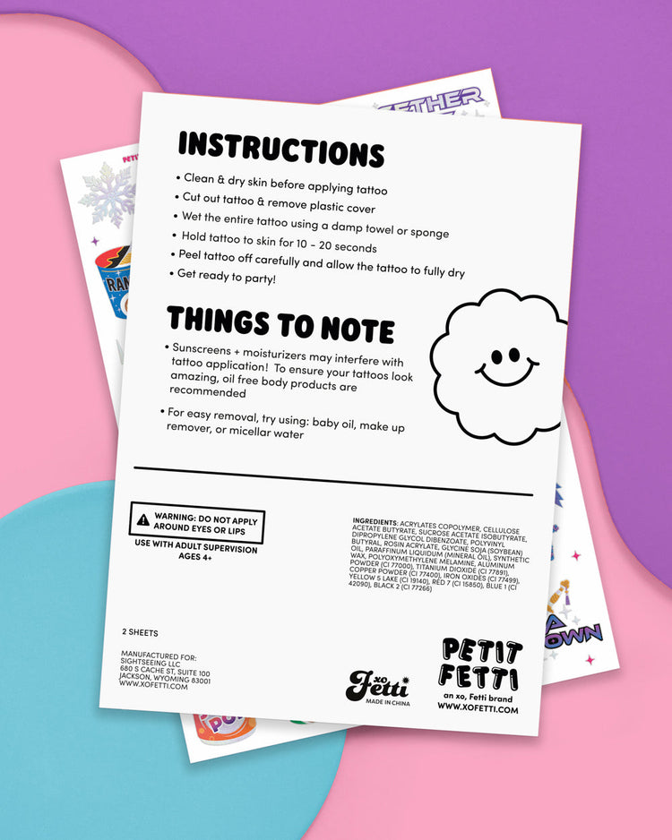 Takedown Tats - 68 temporary tattoos