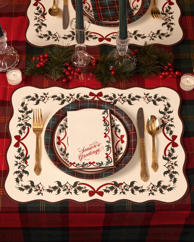 Seasons Greetings Placemats - set of 25