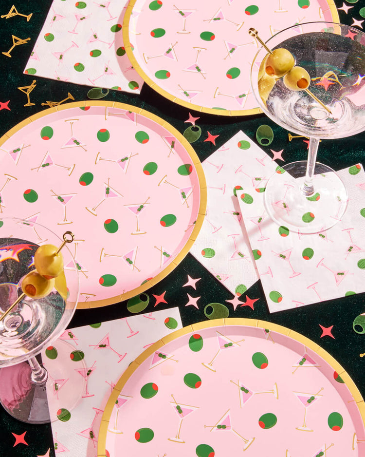 Martini Plates - 25 paper plates