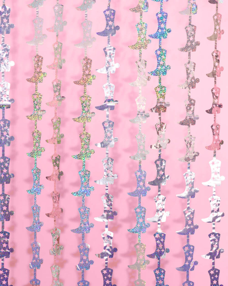 Pink Cowgirl Curtain Pack - cowgirl boot + fringe curtains