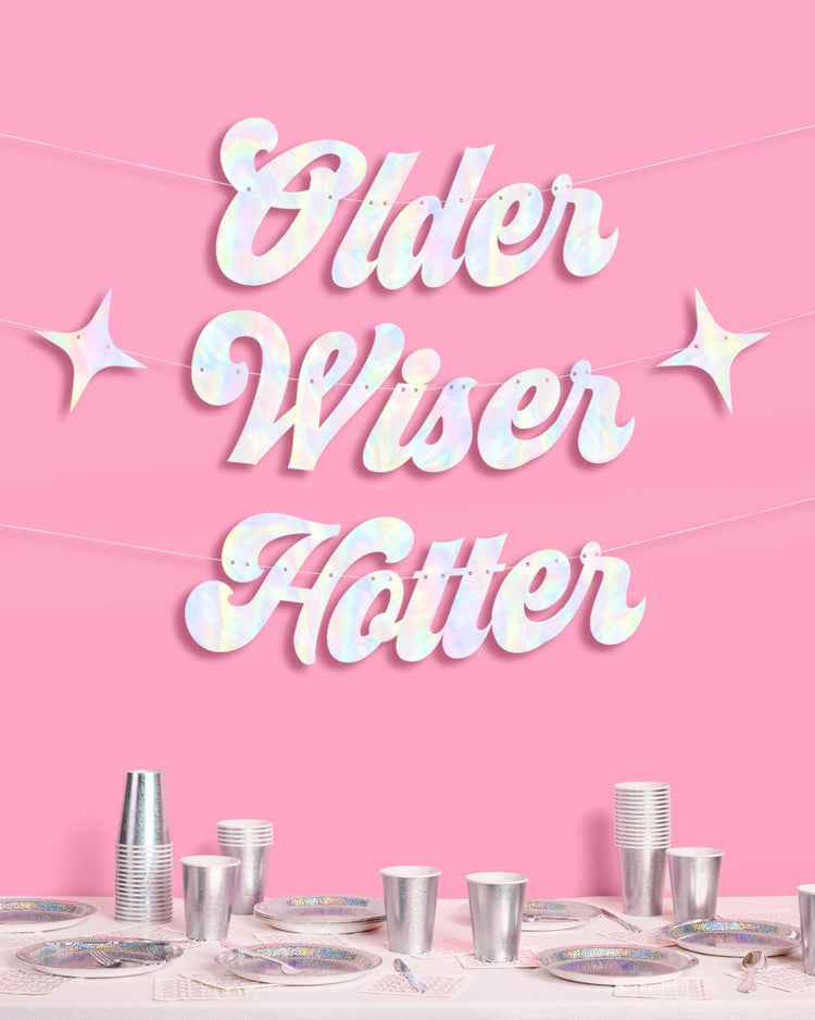 The Motto Banner 2.0 - iridescent foil banner