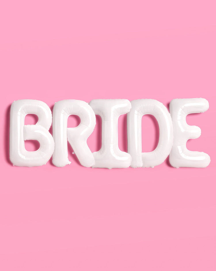 XL BRIDE Balloons - 40" white matte balloons