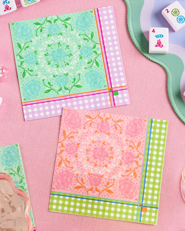 Mahjong Napkins - 24 paper napkins