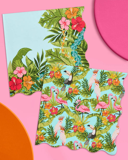 Tropical Napkins - 24 wavy paper napkins