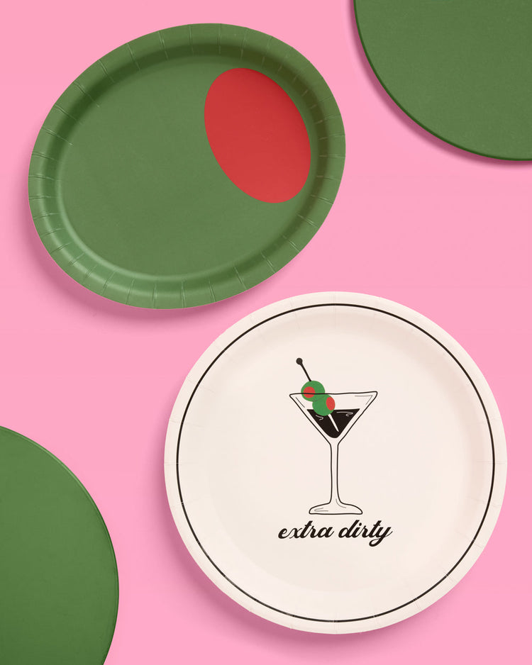 Extra Dirty Plate Set - 32 paper plates, 2 sizes