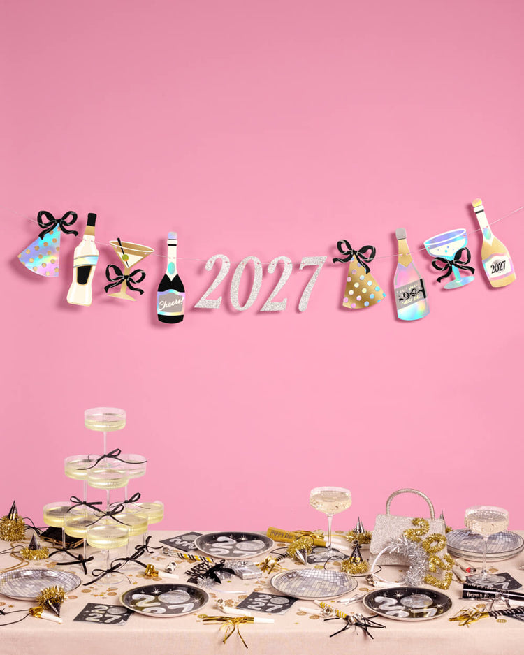 2027 NYE Banner - foil party banner